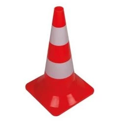 PEREL Cône Rouge/Blanc 50 Cm