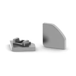 CAPUCHON EN ALUMINIUM POUR PROFILÉ LED ALU-45 - SANS TROU DE CÂBLE - ARGENT VELLEMAN EC-D3