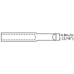 PANNE DE FER À SOUDER - FORME DE BURIN - 4.8 MM (3/16'') VELLEMAN BITC210