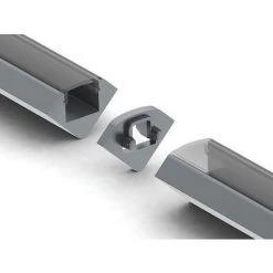 ALUMINUM LINEAR CONNECTOR FOR ALU-45 LED PROFILE - SILVER VELLEMAN LC-D2