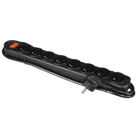 MULTIPRISE À 8 PRISES AVEC INTERRUPTEUR & PROTECTION CONTRE LES SURCHARGES - NOIR VELLEMAN EWS8B 3 MULTIPRISE À 8 PRISES AVEC INTERRUPTEUR & PROTECTION CONTRE LES SURCHARGES - NOIR VELLEMAN EWS8B