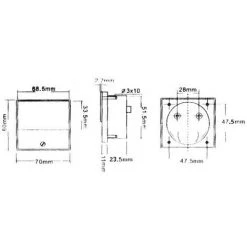 VELLEMAN AMPEREMETRE ANALOGIQUE DE TABLEAU 100µA CC / 70 X 60mm AIM70100U RI3726 -VELLEMAN Soldes Boutique 1519142 3