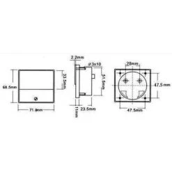 VELLEMAN AMPEREMETRE ANALOGIQUE DE TABLEAU 15A CC / 70 X 60mm AIM7015A RI3727 -VELLEMAN Soldes Boutique 1519143 3