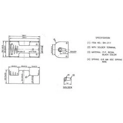 VELLEMAN COUPLEUR DE 1 PILE C (LR14). AVEC COSSES A SOUDER BH211D RI673 -VELLEMAN Soldes Boutique 1519344 3