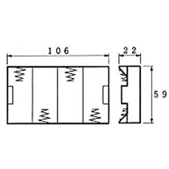 VELLEMAN COUPLEUR DE 4 PILES C (LR14). AVEC CONTACTS A PRESSION BH243B RI675 -VELLEMAN Soldes Boutique 1519346 3