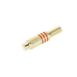 VELLEMAN FICHE RCA FEMELLE - DOREE - ROUGE CA059R RI796