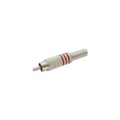 VELLEMAN FICHE RCA MALE - NICKEL - ROUGE CA063R RI787