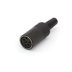 VELLEMAN FICHE DIN FEMELLE NOIRE 6 BROCHES CA085 RI917