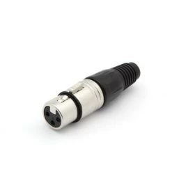 VELLEMAN FICHE XLR FEMELLE NICKELEE 3 BROCHES CA094 RI955