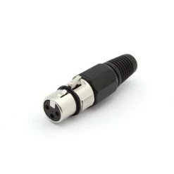 VELLEMAN FICHE XLR FEMELLE NICKELEE 3 BROCHES - NOIR CA100B RI963