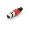VELLEMAN FICHE XLR FEMELLE NICKELEE 3 BROCHES - ROUGE CA100R RI966