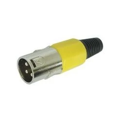 VELLEMAN FICHE XLR MALE NICKELEE 3 BROCHES - JAUNE CA101Y RI962