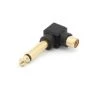 VELLEMAN FICHE RCA FEMELLE VERS JACK MALE 6.35mm MONO - DOREE / 90o CAA26/90 RI1004 -VELLEMAN Soldes Boutique 1519553 1