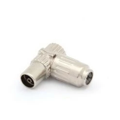 VELLEMAN FICHE COAX FEMELLE COUDEE 9.5mm/2.3mm - METALLIQUE CV002M RI1025