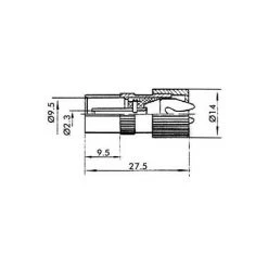 VELLEMAN FICHE COAX FEMELLE TV 9.5mm/2.3mm METALLIQUE CV006 RI1030 -VELLEMAN Soldes Boutique 1520192 2