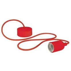 VELLEMAN LUMINAIRE DESIGN A SUSPENSION EN CORDAGE - ROUGE LAMPH01R RI14771