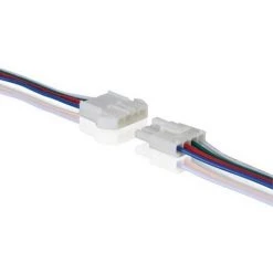 VELLEMAN CONNECTEUR POUR FLEXIBLE LED RVB AVEC CABLE (MALE-FEMELLE) LCON13 RI6649