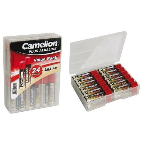 VELLEMAN ALCALINE AAA / LR3 1.5V-1100mAh (24 Pcs/boite En Plastique) LR03C/24B RI412 3 VELLEMAN ALCALINE AAA / LR3 1.5V-1100mAh (24 Pcs/boite En Plastique) LR03C/24B RI412