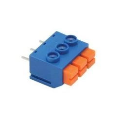 VELLEMAN SCREWLESS TERMINAL. 3 POLES. BLUE. 5mm PITCH SCREW03SLB RI1257