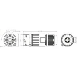 VELLEMAN CONNECTEUR POUR CABLE 4P - ETANCHE IP68 - 16A 320V (1 Set) CUI04 RI1546 -VELLEMAN Soldes Boutique 1575532 4