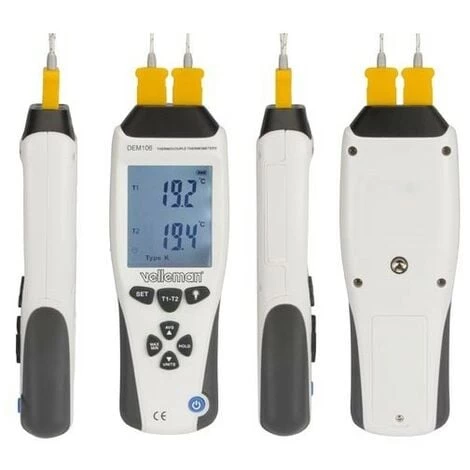 VELLEMAN THERMOMETRE AVEC THERMOCOUPLES TYPES K/J DEM106 RI14969 6 VELLEMAN THERMOMETRE AVEC THERMOCOUPLES TYPES K/J DEM106 RI14969 – Image 4