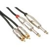 VELLEMAN CABLE PROFESSIONNEL AUDIO. 2 X RCA MALE VERS 2 X JACK MONO 6.35mm (5m) PAC118 RI1747 -VELLEMAN Soldes Boutique 1575711 1