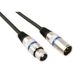 VELLEMAN CABLE PROFESSIONNEL XLR. XLR MALE VERS XLR FEMELLE (3m NOIR) PAC121 RI1737