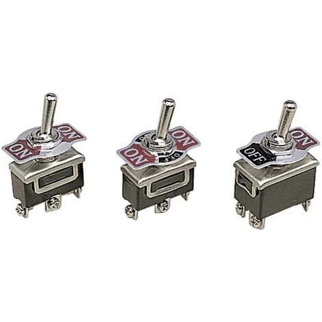 Interrupteur à Levier 1 X (On)/Off/(On) Velleman JS-510G 250 V/AC 10 A Momentané/0/momentané 1 Pc(s) 3 Interrupteur à Levier 1 X (On)/Off/(On) Velleman JS-510G 250 V/AC 10 A Momentané/0/momentané 1 Pc(s)