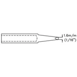 PANNE DE FER À SOUDER - FORME DE BURIN - 1.6 MM (1/16'') VELLEMAN BITC204