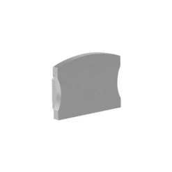 CAPUCHON EN ALUMINIUM POUR PROFILÉ POUR RUBAN LED SLIMLINE LARGEUR 15 MM - SANS TROU DE CÂBLE - ARGENT VELLEMAN EC-SLW15-H3
