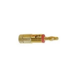 VELLEMAN FICHES BANANES DOREES 4mm - ROUGE CM25R RI1213