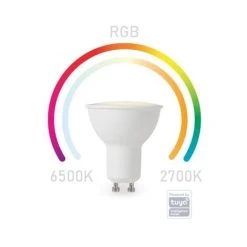 AMPOULE RGB WIFI SMART - BLANC FROID & BLANC CHAUD - GU10 VELLEMAN SMART1202