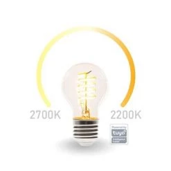 AMPOULE LED WIFI SMART - BLANC CHAUD & BLANC CHAUD INTENSE - E27 - A60 VELLEMAN SMART1210