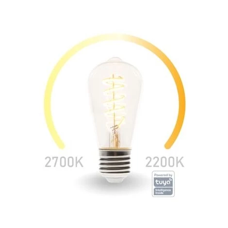AMPOULE LED WIFI SMART - BLANC CHAUD & BLANC CHAUD INTENSE - E27 - ST64 VELLEMAN SMART1211 3 AMPOULE LED WIFI SMART - BLANC CHAUD & BLANC CHAUD INTENSE - E27 - ST64 VELLEMAN SMART1211