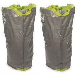 VELLEMAN Lot De 2 SACS DE JARDIN MULTIFONCTIONS Utra Résistant - POLYÉTHYLÈNE - 270 L