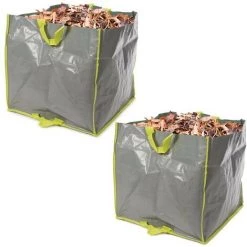 VELLEMAN Lot De 2 SACS DE JARDIN MULTIFONCTIONS - POLYPROPYLÈNE - 100 L