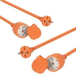 VELLEMAN Lot De 2 RALLONGEs 25 M - 2G1.5 - Câble: H05VV-F 2x1.5 Mm² - Puissance Max.: 3500 W