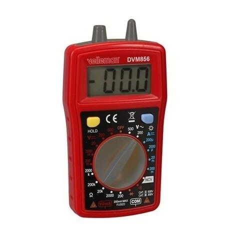 VELLEMAN MULTIMÈTRE NUMÉRQIUE - CAT III 300 V / CAT II 500 V - 10 A - 1999 POINTS - NCV / LED / DATA HOLD / RÉTROÉCLAIRAGE / RONFLEUR RI17008 3 VELLEMAN MULTIMÈTRE NUMÉRQIUE - CAT III 300 V / CAT II 500 V - 10 A - 1999 POINTS - NCV / LED / DATA HOLD / RÉTROÉCLAIRAGE / RONFLEUR RI17008