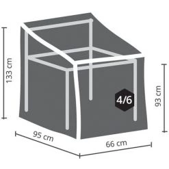 HOUSSE D'EXTÉRIEUR POUR CHAISES EMPILABLES - 95 CM VELLEMAN OCSC95
