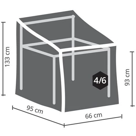 HOUSSE D'EXTÉRIEUR POUR CHAISES EMPILABLES - 95 CM VELLEMAN OCSC95 3 HOUSSE D'EXTÉRIEUR POUR CHAISES EMPILABLES - 95 CM VELLEMAN OCSC95