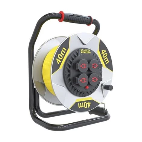 VELLEMAN STANLEY FATMAX - ENROULEUR NÉOPRÈNE AVEC SYSTEME "ANTI-TWIST" - 40 M - 3G2.5 - 4 PRISES 3 VELLEMAN STANLEY FATMAX - ENROULEUR NÉOPRÈNE AVEC SYSTEME "ANTI-TWIST" - 40 M - 3G2.5 - 4 PRISES