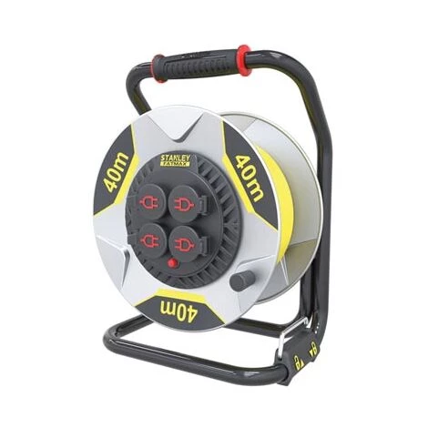 VELLEMAN STANLEY FATMAX - ENROULEUR NÉOPRÈNE AVEC SYSTEME "ANTI-TWIST" - 40 M - 3G2.5 - 4 PRISES 4 VELLEMAN STANLEY FATMAX - ENROULEUR NÉOPRÈNE AVEC SYSTEME "ANTI-TWIST" - 40 M - 3G2.5 - 4 PRISES – Image 2