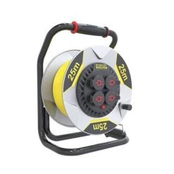 VELLEMAN STANLEY FATMAX - ENROULEUR NÉOPRÈNE AVEC SYSTEME "ANTI-TWIST" - 25 M - 3G2.5 - 4 PRISES