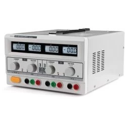 VELLEMAN DOUBLE ALIMENTATION DE LABORATOIRE 2 X 0-30 VCC / 0-3 A + 5 VCC Fixe 3 A MAX / AVEC 4 AFFICHEURS LCD