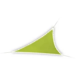 VELLEMAN VOILE SOLAIRE AVEC CONTOUR LED - TRIANGULAIRE - 3.6 X 3.6 X 3.6 M - CITRON VERT -VELLEMAN Soldes Boutique 50341079 3