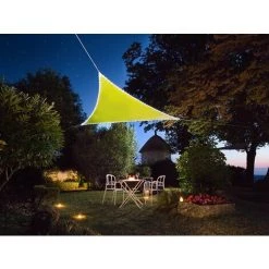 VELLEMAN VOILE SOLAIRE AVEC CONTOUR LED - TRIANGULAIRE - 3.6 X 3.6 X 3.6 M - CITRON VERT -VELLEMAN Soldes Boutique 50341079 5