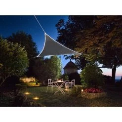VELLEMAN VOILE SOLAIRE AVEC CONTOUR LED - TRIANGULAIRE - 3.6 X 3.6 X 3.6 M - ANTHRACITE -VELLEMAN Soldes Boutique 50341317 5