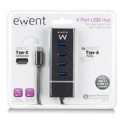 VELLEMAN EWENT - HUB USB 3.1 À 4 PORTS GEN1 (USB3.0) TYPE-C -VELLEMAN Soldes Boutique 56928874 4