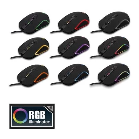 VELLEMAN EWENT - SOURIS DE JEU AVEC ÉCLAIRAGE RVB ET 1200-2400-3200-4800 DPI - NOIR 5 VELLEMAN EWENT - SOURIS DE JEU AVEC ÉCLAIRAGE RVB ET 1200-2400-3200-4800 DPI - NOIR – Image 3