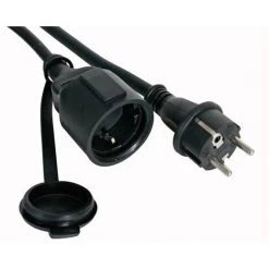 VELLEMAN RALLONGE EN CAOUTCHOUC - 5 M - 3G2.5 - TERRE ALLEMANDE